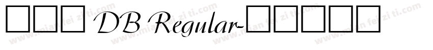 简体字 DB Regular字体转换